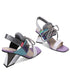 Color Block Lace-Up Sandals